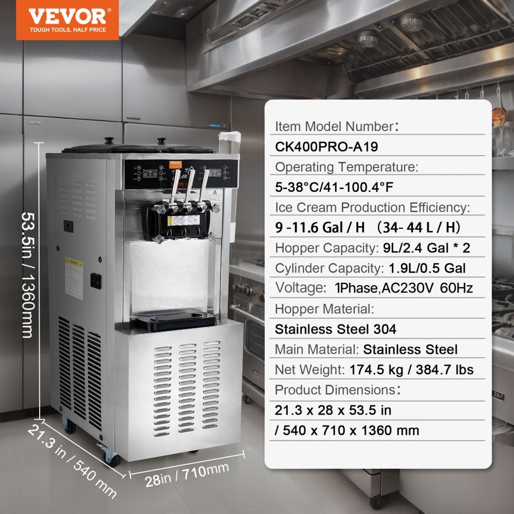 Maquina de helados comercial 2 tolvas VEVOR ZLSRBQLJCMYSJ74FPV4