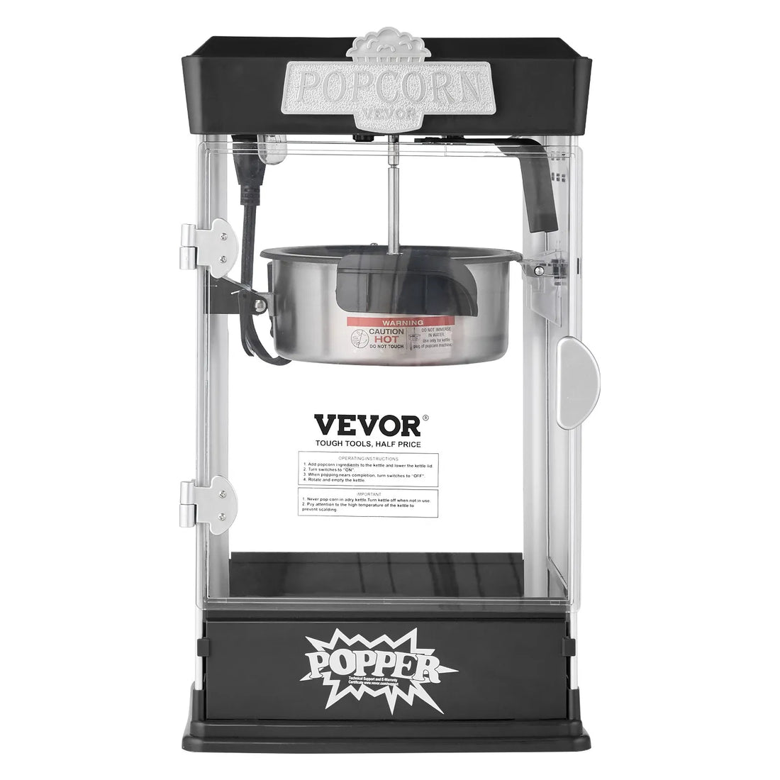 Máquina de Palomitas 4oz negra VEVOR
