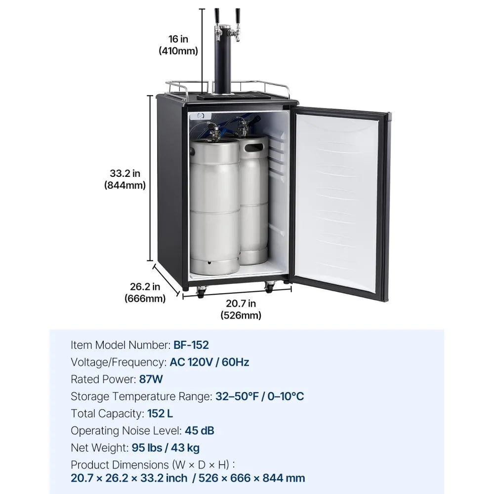 Dispensador de cerveza de barril VEVOR BF152-2