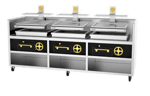 Parrilla Vasca de Monoblock Triple Josper PVJ-76-3-3-MB Acero Inoxidable