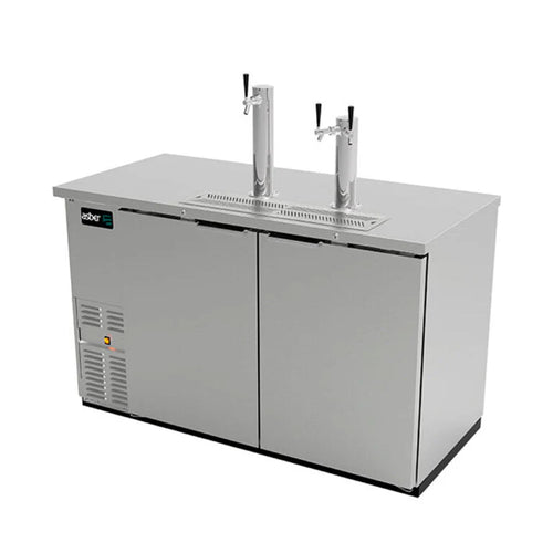 Dispensador Refrigerado Cerveza 4 Barriles Asber ADDC-58-S HC  Acero Inoxidable 2 Puertas