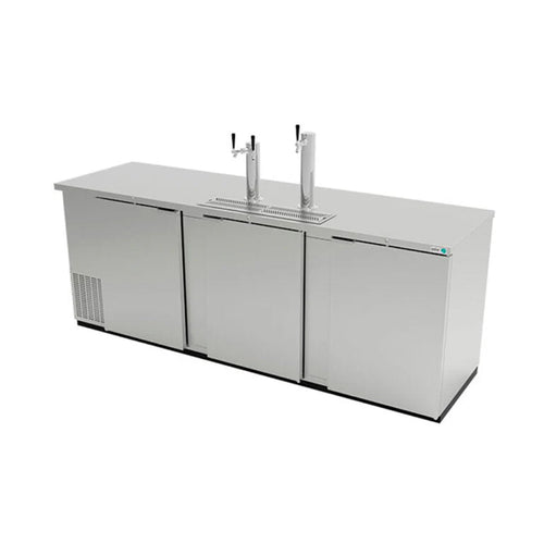 Dispensador Refrigerado Cerveza 4 Barriles ASBER  ADDC-94-S HC  Acero Inoxidable 3 Puertas