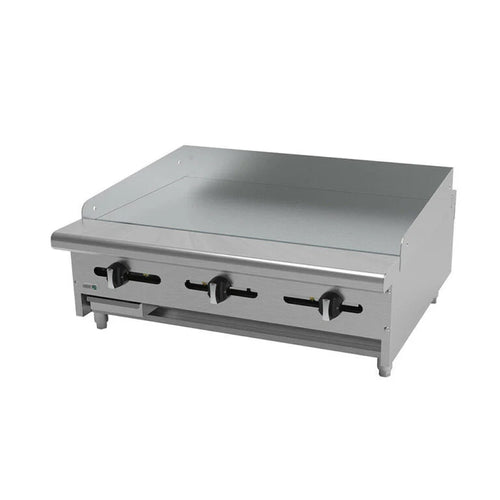 Plancha Lisa a Gas LP Termostática  ASBER AETG-36-H 3 Quemadores Tipo U