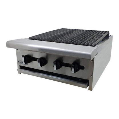 Asador de 24" a Gas con Cercha Perimetral, Acero Inoxidable, ASBER AERB-24
