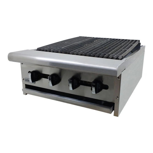 Asador de 24" a Gas con Cercha Perimetral, Acero Inoxidable, ASBER AERB-24