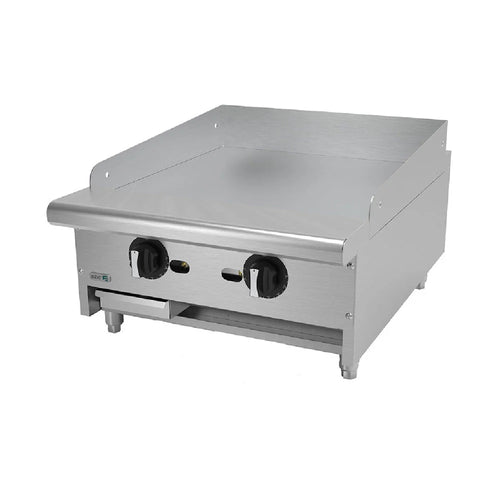 Plancha Lisa A Gas ASBER AETG-24-H  Termostática 2 Quemadores Tipo U