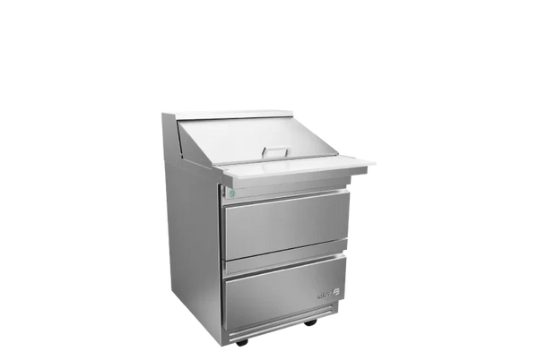 Mesa Refrigerada de Preparación ASBER APTM-27-12-D2 P HC  Mega-Top con 2 Cajones