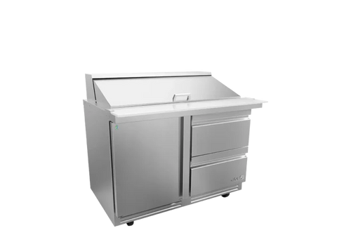 Mesa Refrigerada Preparación ASBER APTM-60-24-D2 P HC Mega-Top 1 Puerta Solida con 2 Cajones