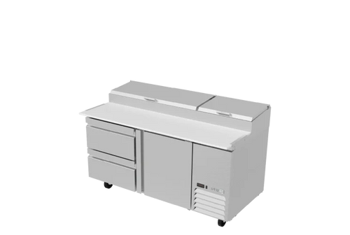 Mesa Refrigerada de Preparación de Pizzas ASBER APTP-67-D2 P HC 2 Puertas solidas 2 cajones