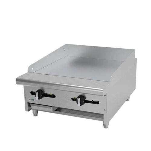 Plancha Lisa a Gas con Placa de 3/4″ ASBER AEMG-24-H LPG  2 Quemadores