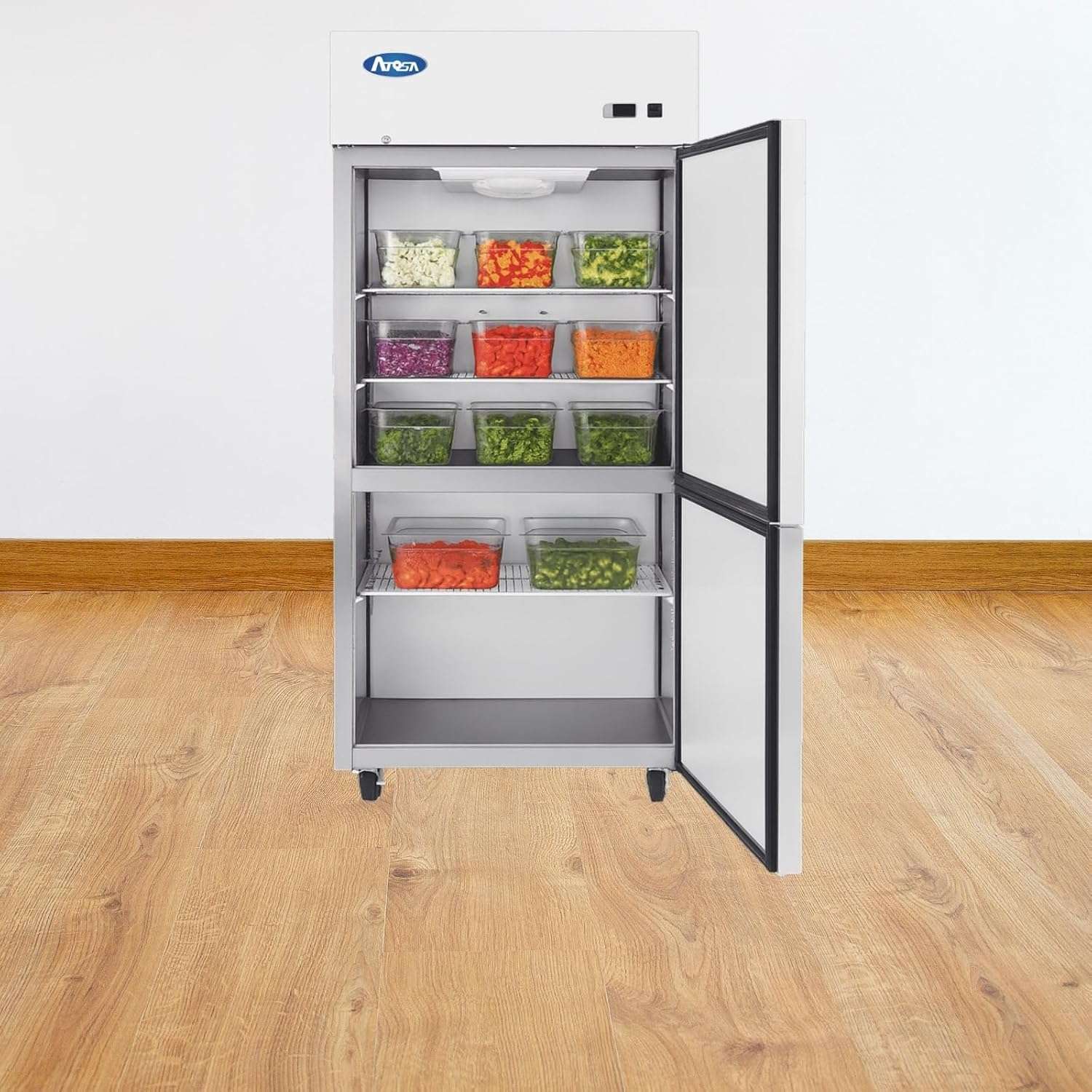 REFRIGERADOR 2 PUERTAS DIVIDIDAS MONTAJE SUPERIOR ATOSA MBF8010GR VISTA SUGERENCIAL