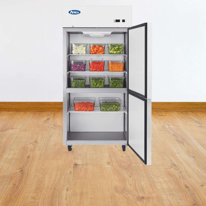 REFRIGERADOR 2 PUERTAS DIVIDIDAS MONTAJE SUPERIOR ATOSA MBF8010GR VISTA SUGERENCIAL