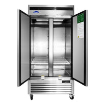 REFRIGERADOR "SLIM" ACERO 2 PUERTAS SOLIDAS ATOSA MBF8506GR