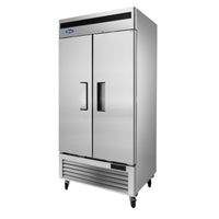 REFRIGERADOR "SLIM" ACERO 2 PUERTAS SOLIDAS ATOSA MBF8506GR