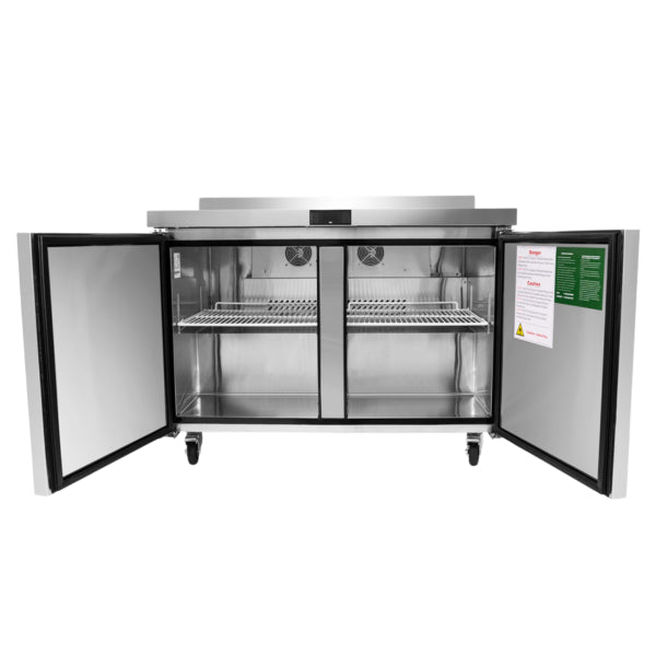 MESA CONGELADA CON PROTECTOR DE SALPICADURAS 2 PUERTAS SOLIDAS 48" ATOSA MGF8413GR