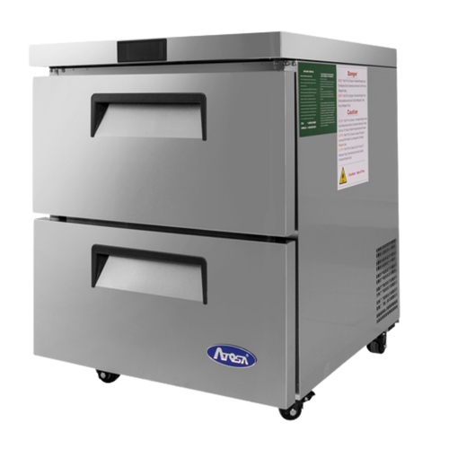MESA BAJO CUBIERTA REFRIGERADA 2 CAJONES 27" ATOSA MGF8415GR
