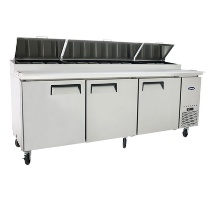 MESA DE PREPARACION DE PIZZA 3 PUERTAS 93" ATOSA MPF8203GR