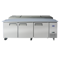 MESA DE PREPARACION DE PIZZA 3 PUERTAS 93" ATOSA MPF8203GR