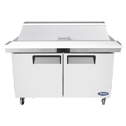 MESA REFRIGERADA DE PREPARACIÓN 2 PUERTAS 60" ATOSA MSF8303GR, PUERTAS: 2 CAP. PIES CÚBICOS: 17.2 ESTANTES: 2 INSERTOS: 16 PZA 1/6 GN CONSUMO ELÉCTRICO: 0.32 kW/ 2.8 A CORRIENTE: 115V/1F/60Hz DIMENSIONES: 1.53 x 0.76 x 1.05 m PESO: 123 Kg REFRIGERANTE: R290 TEMPERATURA: 0.5 A 3.3 °C