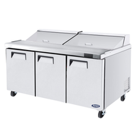 MESA REFRIGERADA DE PREPARACIÓN 3 PUERTAS 72" ATOSA MSF8304GR