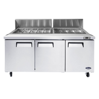 MESA REFRIGERADA DE PREPARACIÓN 3 PUERTAS 72" MEGATOP ATOSA MSF8308GR