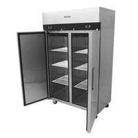 REFRIGERADOR/CONGELADOR VERTICAL 2 PUERTAS SÓLIDAS ATOSA YBF9239GR