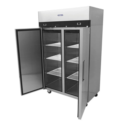 REFRIGERADOR/CONGELADOR VERTICAL 2 PUERTAS SÓLIDAS ATOSA YBF9239GR