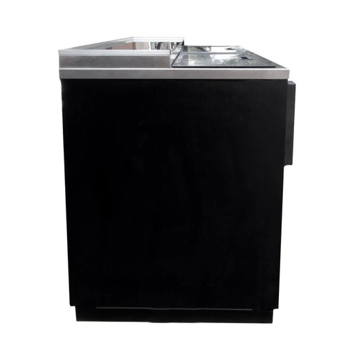 Asber ADBC-80 HC Botellero en Vinil Negro 3 Puertas Acero Inoxidable 25 Pies3 Envio