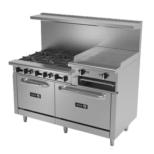 Estufa Múltiple a Gas ASBER AEMR-2-RG24-B6-60-H con 6 Quemadores