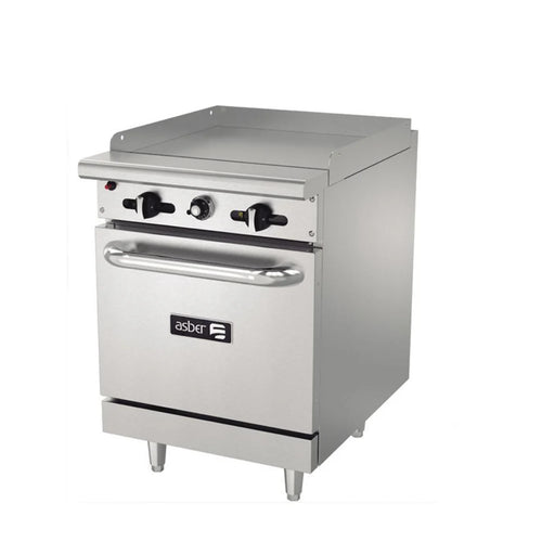 Estufa a Gas con Plancha y Horno ASBER AER-G24-24-H de 3 Quemadores