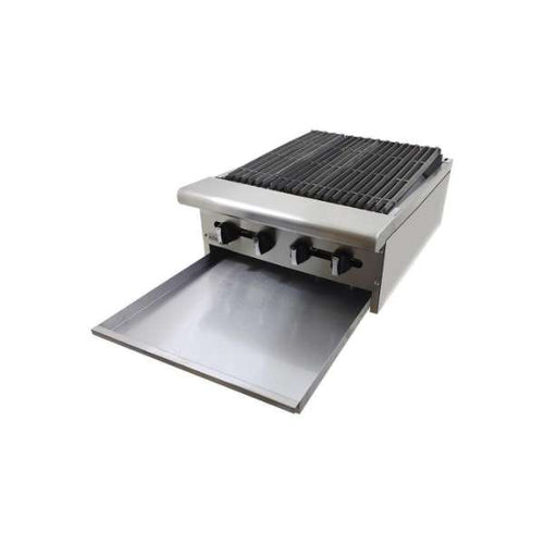 Asador de 24" a Gas con Cercha Perimetral, Acero Inoxidable, ASBER AERB-24