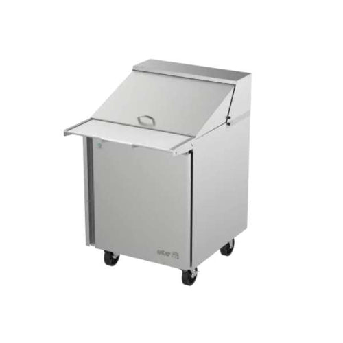 Mesa Refrigerada De Preparación  1 Puerta Sólida ASBER APTM-27-12 HC Mega Top 6 Pies Cúbicos