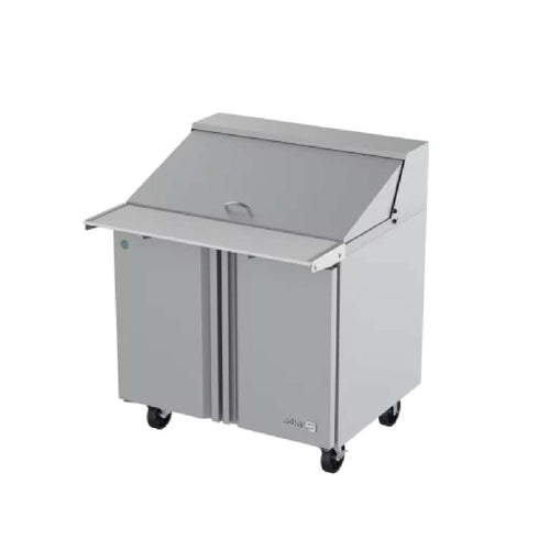Mesa Refrigerada De Preparación 1 Puerta Sólida ASBER APTM-36-15 HC  Mega Top  9.2 Pies Cúbicos