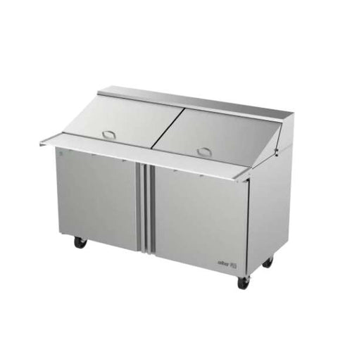 Mesa Refrigerada De Preparación Mega Top 2 Puertas Sólidas ASBER APTM-60-24 HC  15 Pies Cúbicos