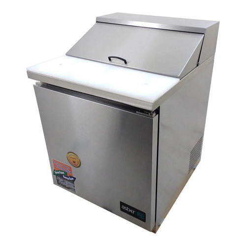 Mesa Refrigerada Ensaladas 1 Puerta Solida  ASBER APTS-27-8 HC  Acero Inoxidable  6.9 Pies Cúbicos