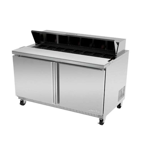 Mesa Refrigerada De Preparación Ensaladas 2 Puertas Sólidas ASBER APTS-60-16 HC 15 Pies Cúbicos
