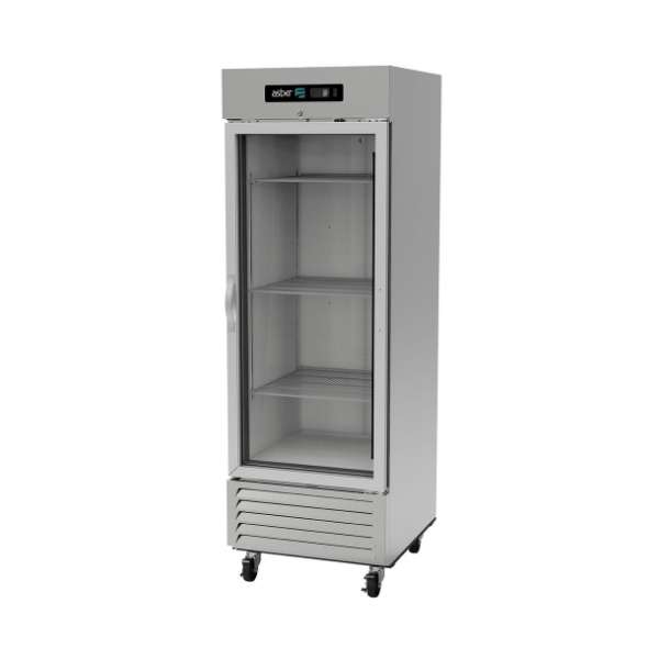 REFRIGERADOR ASBER ARR-23-G-H HC, REFRIGERADOR ASBER 1 PIERTA DE CRISTAL, REFRIGERADOR VERTICAL 1 PUERTA , REFRIGERADOR DE ACERO I NOXIDABLE CON PUERTA DE CRISTAL TEMPLADO REFROZADO CON 3 PARRILLAS INTERNAS ILUMINACION LED INTERNA, DE VENTA EN WEBSTAURANT MEXICO.