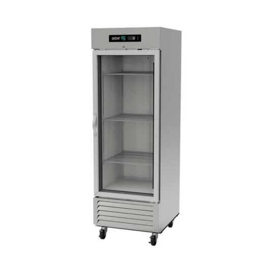 REFRIGERADOR ASBER ARR-23-G-H HC, REFRIGERADOR ASBER 1 PIERTA DE CRISTAL, REFRIGERADOR VERTICAL 1 PUERTA , REFRIGERADOR DE ACERO I NOXIDABLE CON PUERTA DE CRISTAL TEMPLADO REFROZADO CON 3 PARRILLAS INTERNAS ILUMINACION LED INTERNA, DE VENTA EN WEBSTAURANT MEXICO.