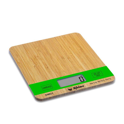Báscula de Cocina 5 Kg RHINO BAMBU-5