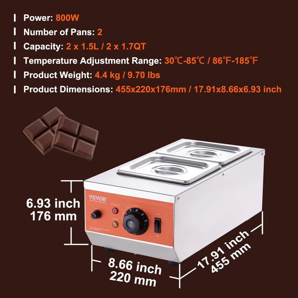 Máquina Atemperadora de Chocolate VEVOR CS-2-U