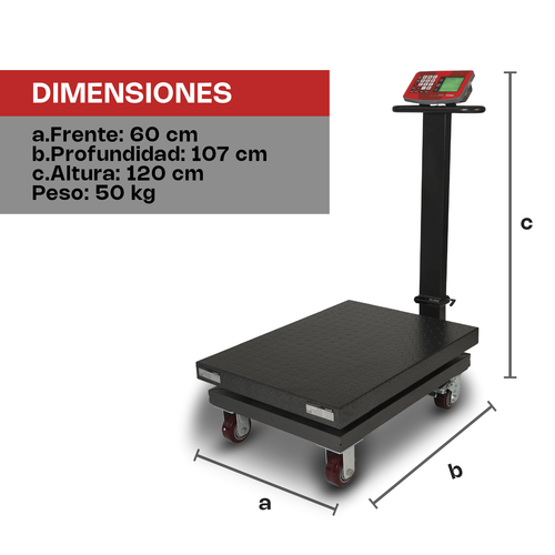 Báscula de Plataforma Plegable 800 kg VINSON BAPLE-800