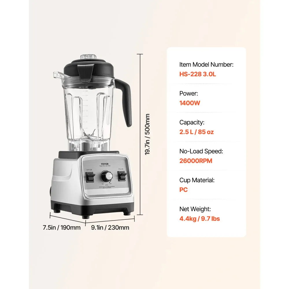 Licuadora Profesional 2.5L VEVOR BDJYZSBJBJ306J8G2V1