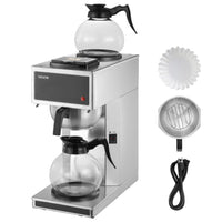 Cafetera de Goteo Comercial 2 Jarras vidrio VEVOR RB-286
