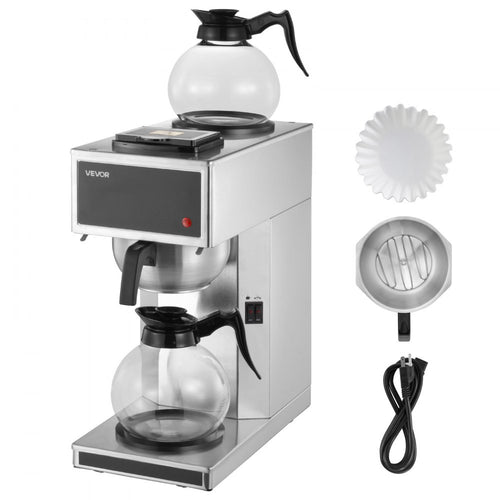 Cafetera de Goteo Comercial 2 Jarras vidrio VEVOR RB-286