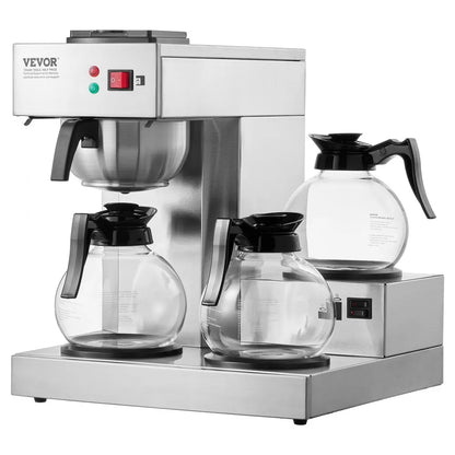 Cafetera de Goteo Comercial 3 Jarras VEVOR RBT-386-BD3