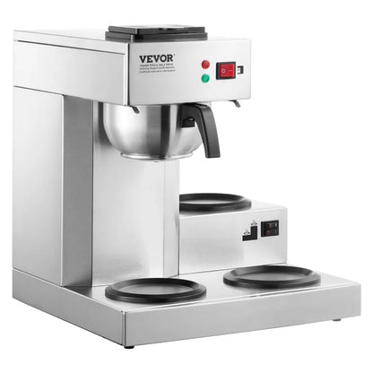 Cafetera de Goteo Comercial 3 Jarras VEVOR RBT-386-BD3