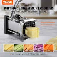 Cortador de Papas Fritas 1/2" HORIZONTAL VEVOR