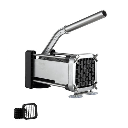 CORTADOR DE PAPAS FRITAS 1/2" HORIZONTAL VEVOR, SKU: SYWSQSTJWJ127AYSVV0, EN ACERO INOXIDABLE, COJN CUERPO DE ALEACIÓN DE ALUMINIO Y CUCHILLAS DE ACERO INOXIDABLE SUS420J2. DE VENTA EN WEBSTAURANT MEXICO