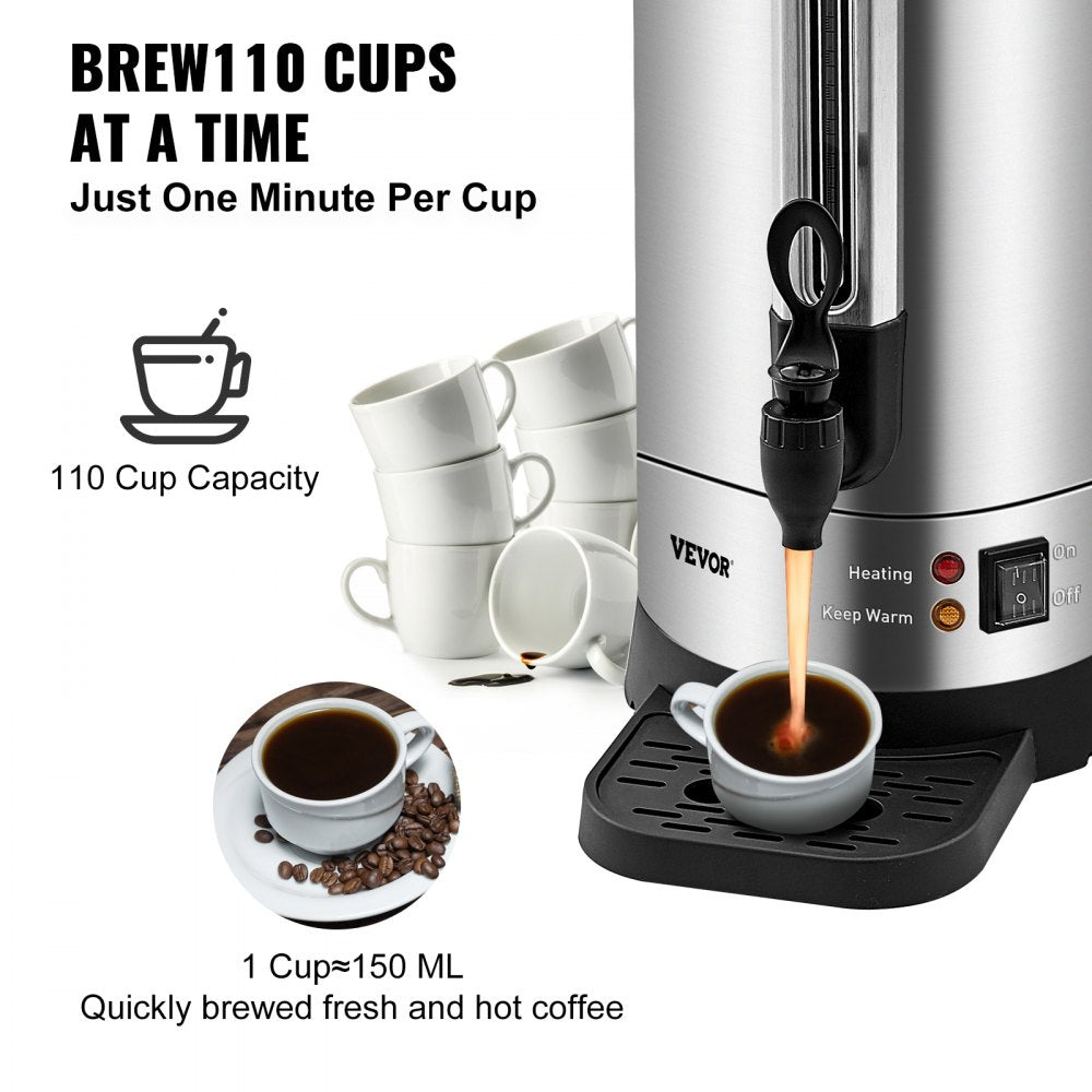Cafetera Percoladora 16.4L VEVOR BSYK110SUS304EMWKV1