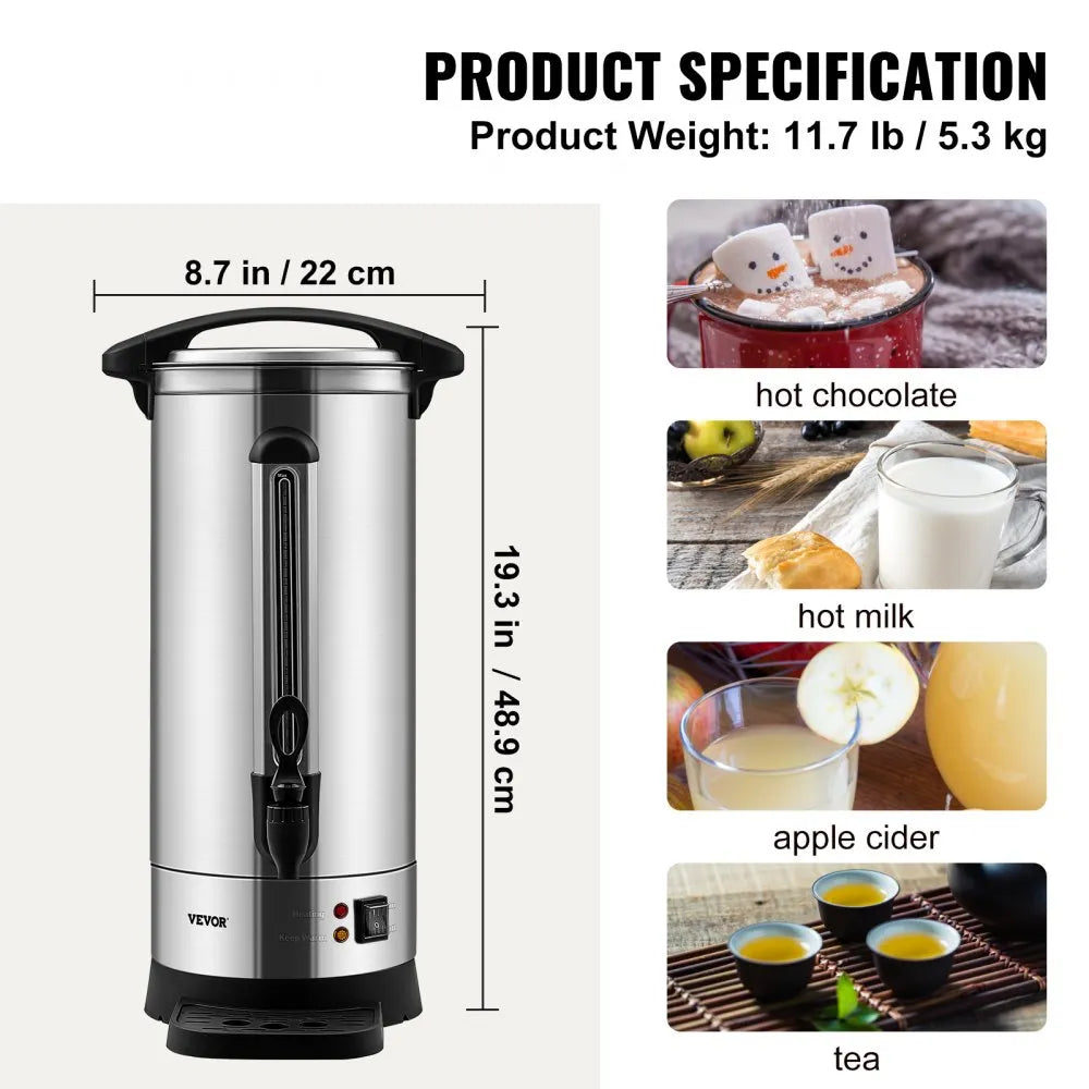 Cafetera Percoladora 16.4L VEVOR BSYK110SUS304EMWKV1